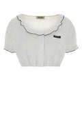 Miu Miu Women White Poplin Top