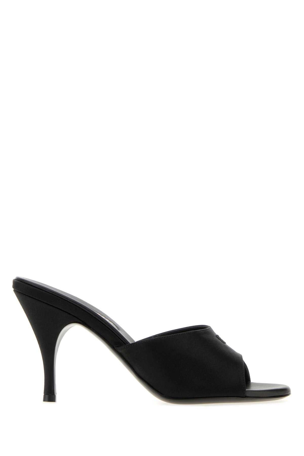 Miu Miu Women Black Satin Mules