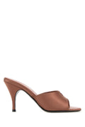 Miu Miu Women Antiqued Pink Satin Mules