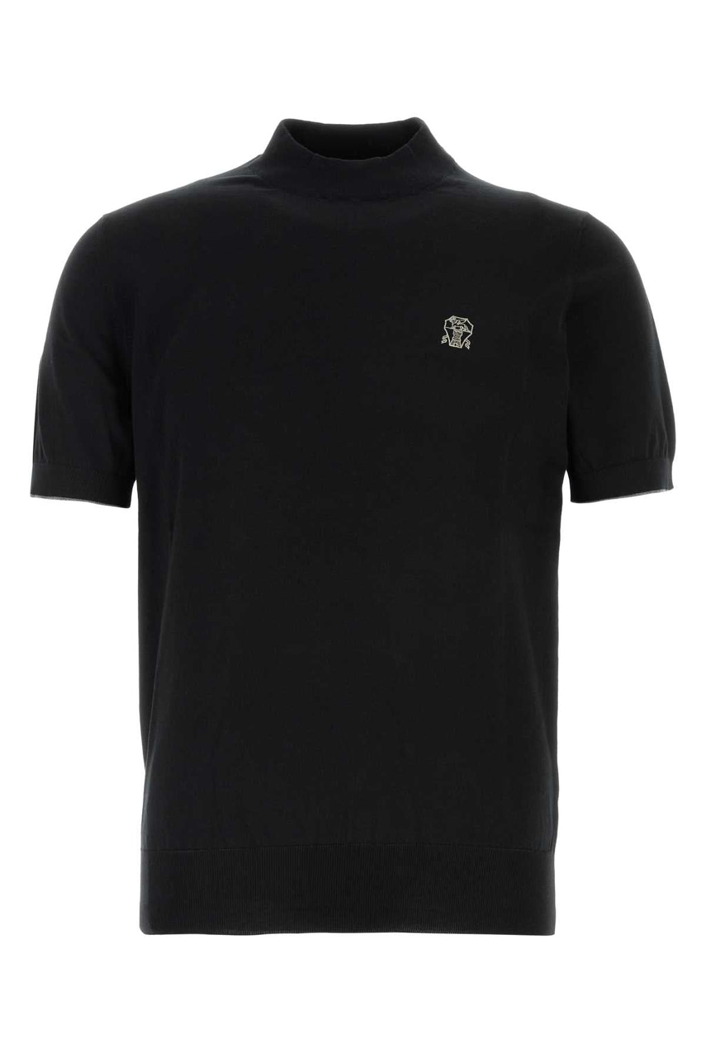 Brunello Cucinelli Men Black Knit T-Shirt