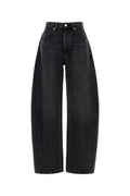 Alexander Wang Women Black Denim Wide-Leg Jeans