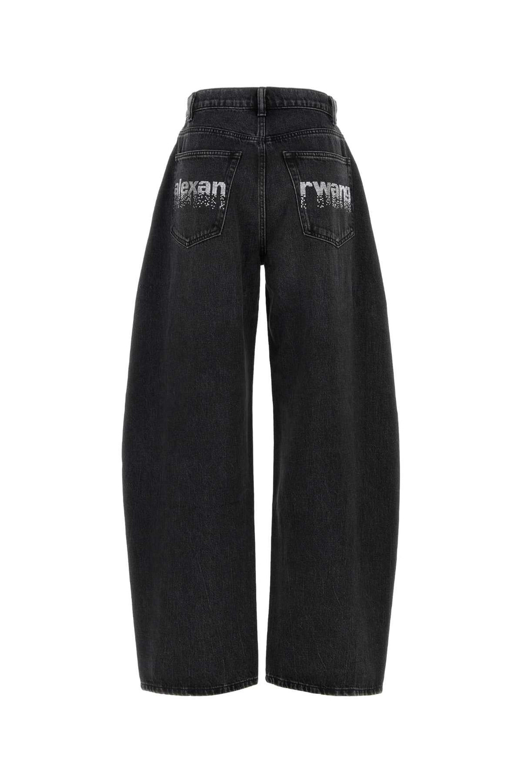 Alexander Wang Women Black Denim Wide-Leg Jeans