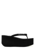 Alexander Wang Women Black Fabric Jenna Thong Slippers