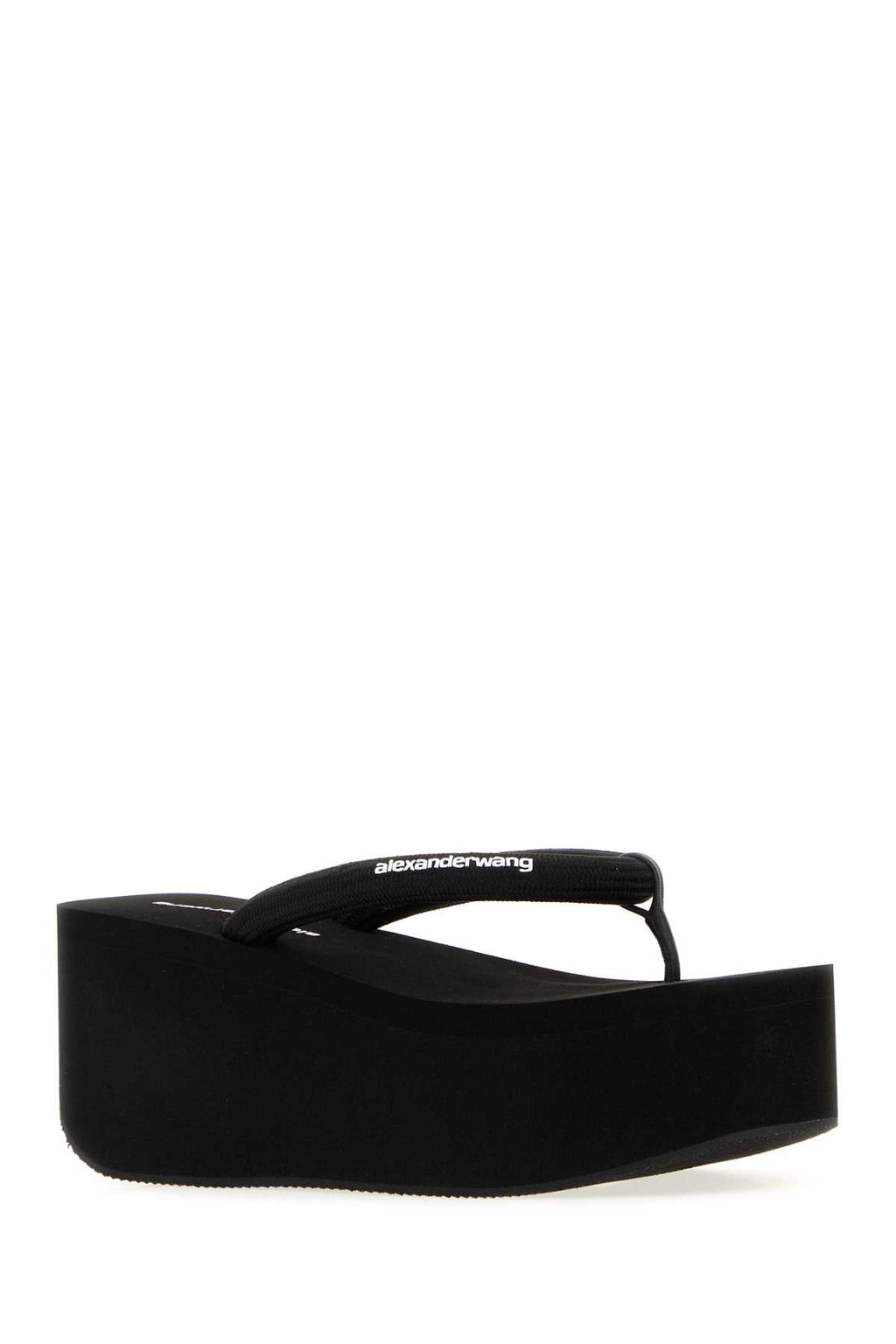 Alexander Wang Women Black Fabric Jenna Thong Slippers