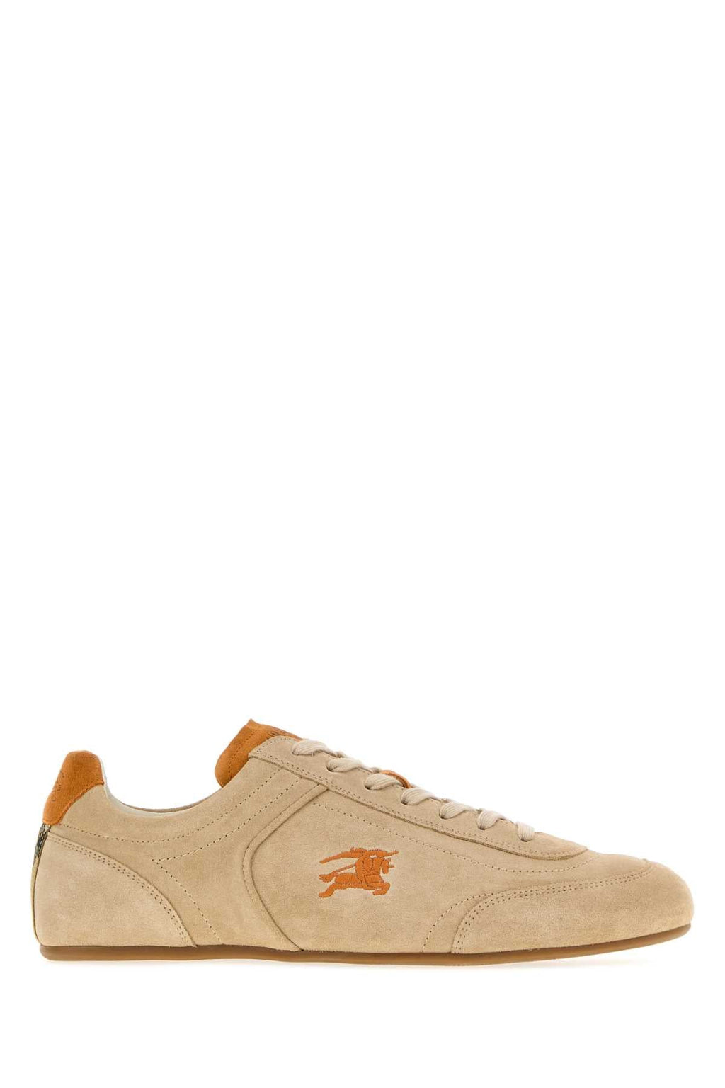 Burberry Men Beige Suede Knight Runner Sneakers
