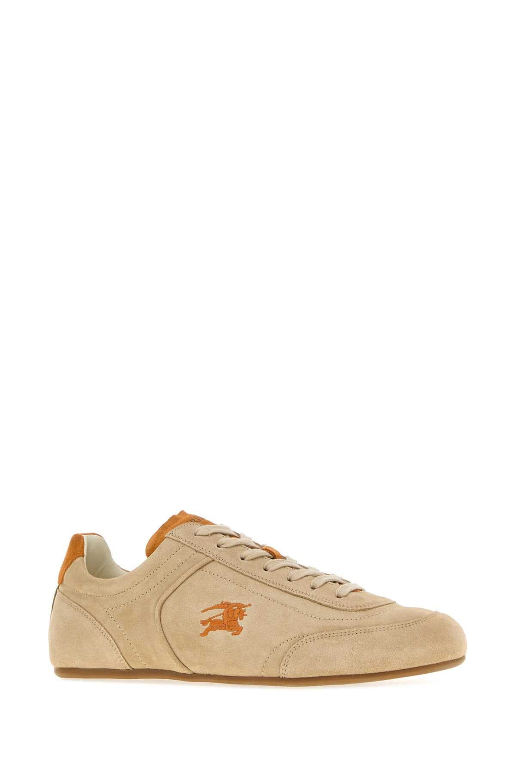 Burberry Men Beige Suede Knight Runner Sneakers