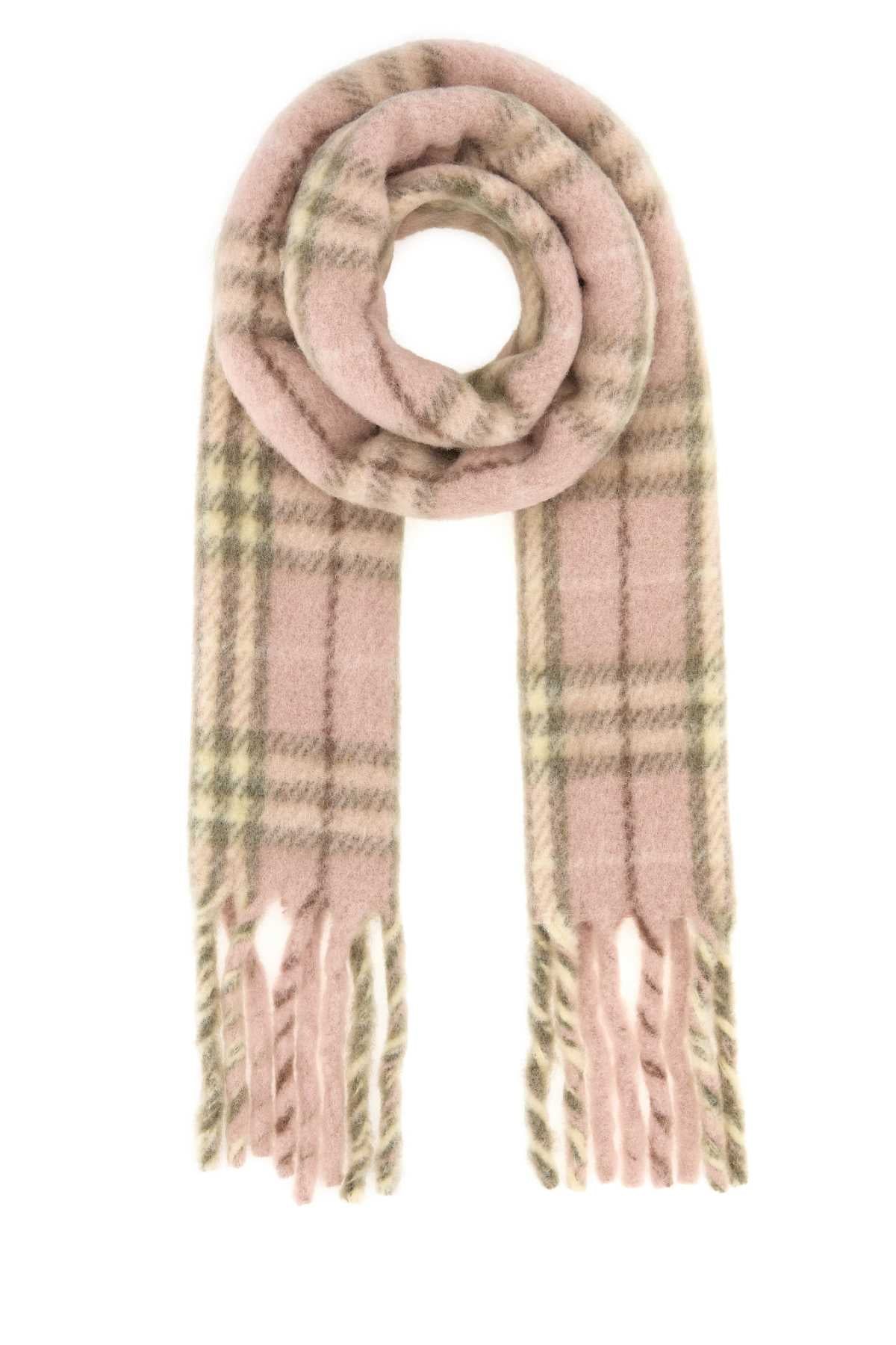 Burberry Unisex Embroidered Alpaca Blend Scarf