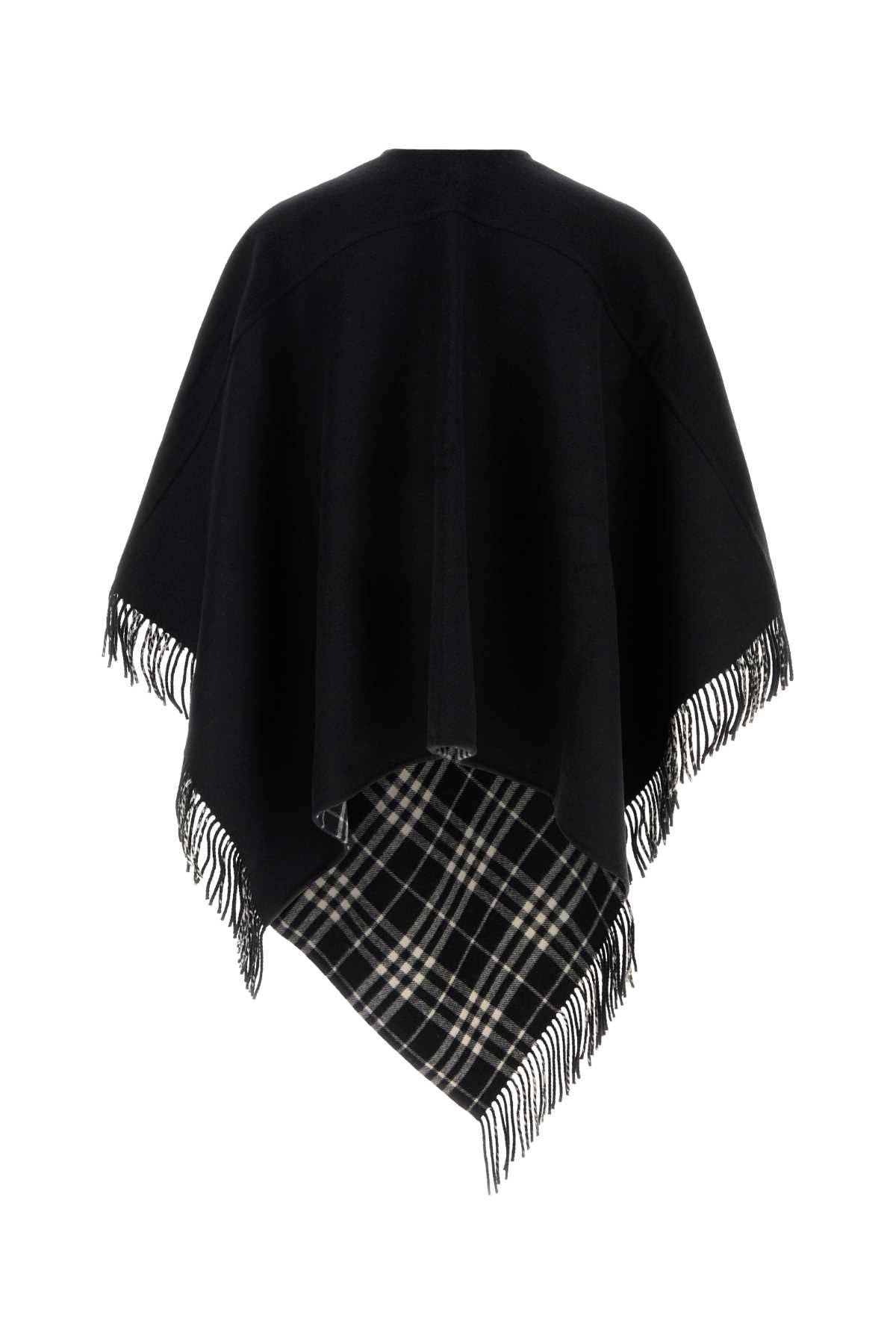 Burberry Unisex Black Wool Cape