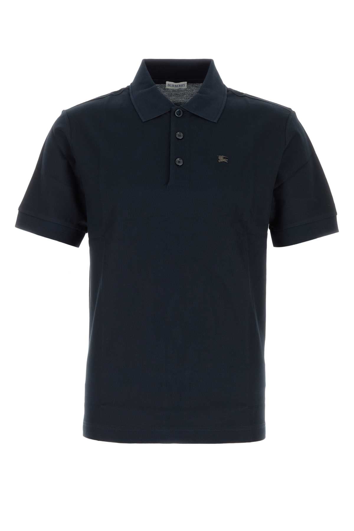 Burberry Men Navy Blue Piquet Polo Shirt