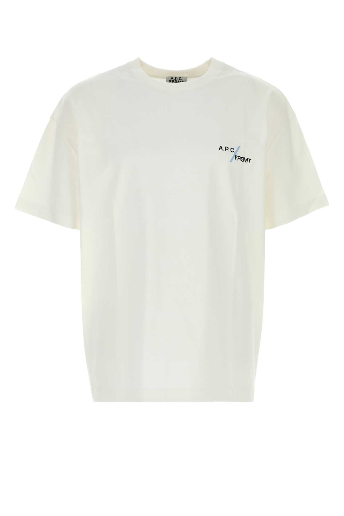 A.P.C. Men White Cotton A.P.C. X Frgmt T-Shirt