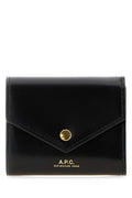A.P.C. Women Black Leather Envelope Coin Purse