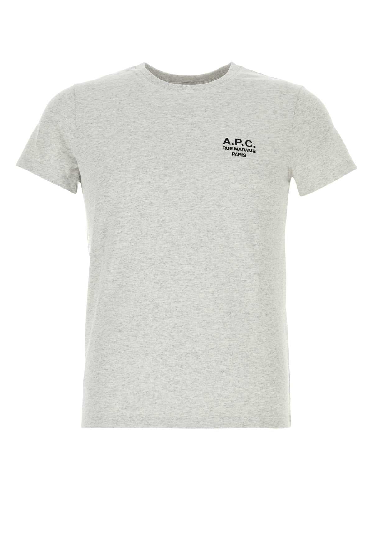 A.P.C. Unisex Melange Grey Cotton T-Shirt