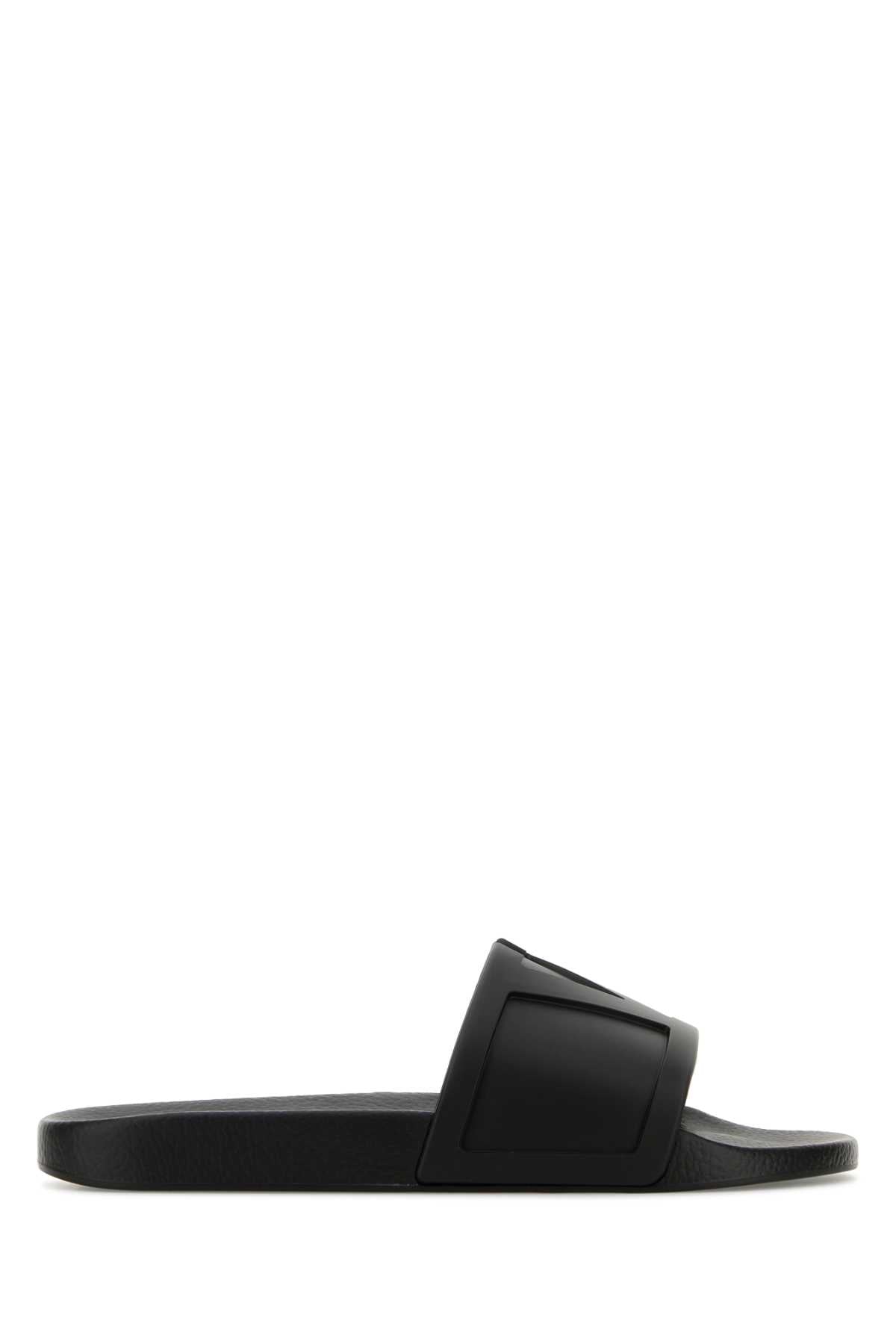 Valentino Garavani Men Black Rubber Viva Superstar Slippers