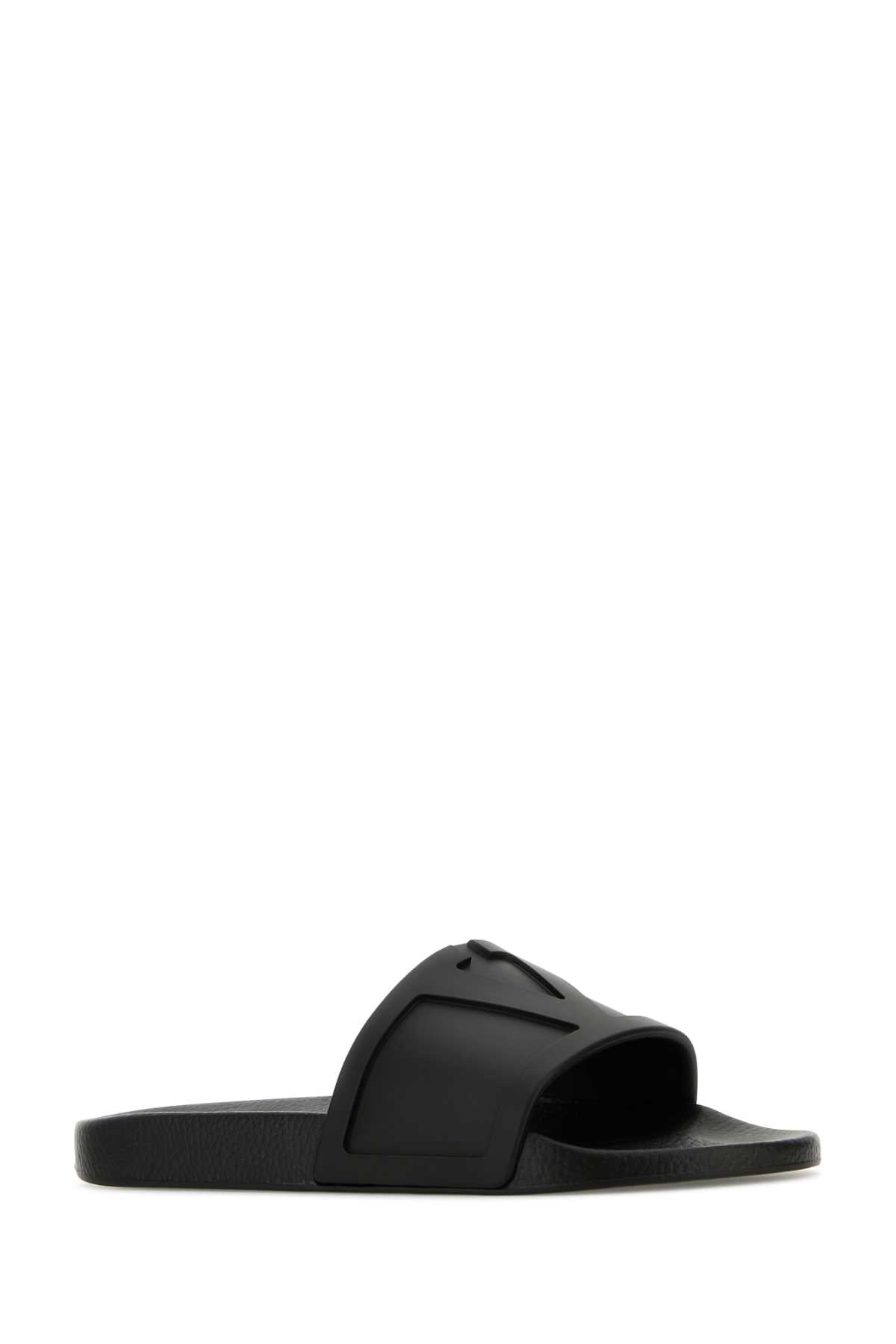 Valentino Garavani Men Black Rubber Viva Superstar Slippers