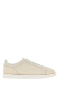 Brunello Cucinelli Men Ivory Suede Sneakers