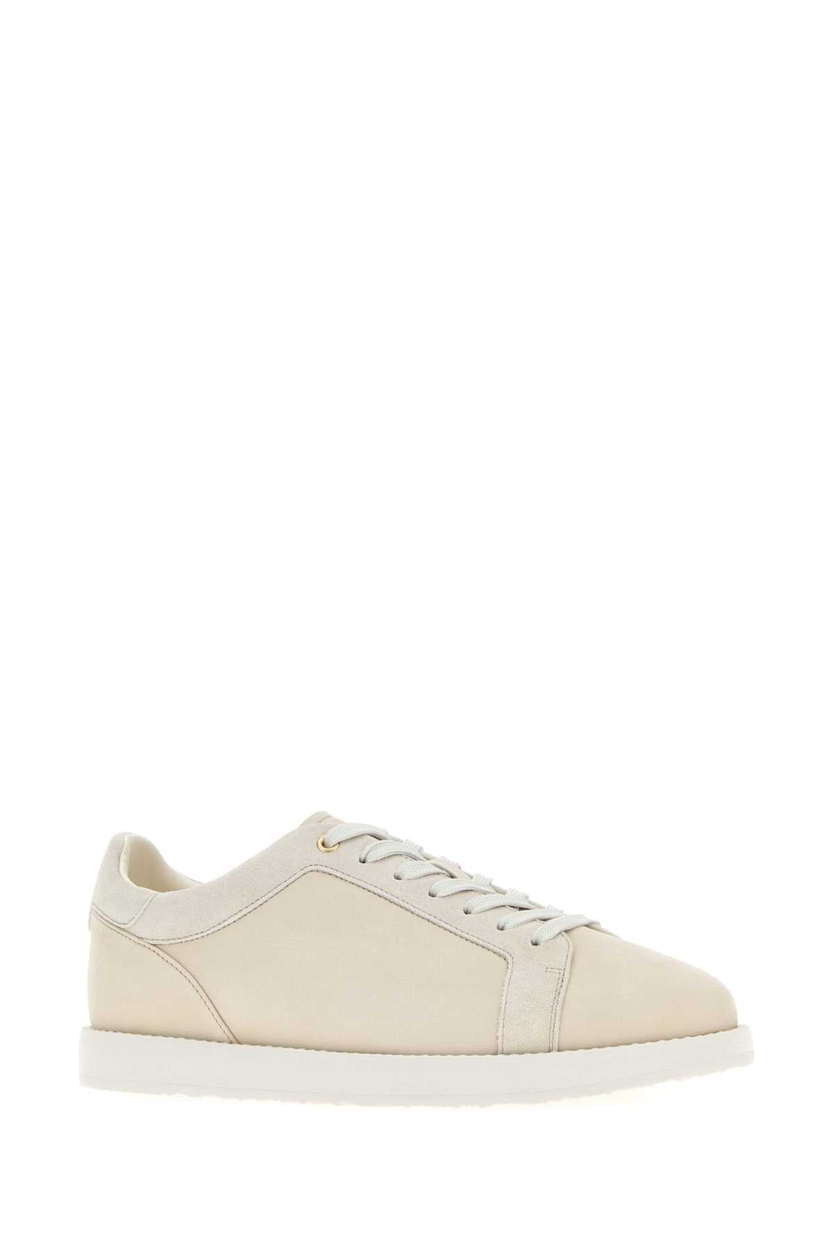 Brunello Cucinelli Men Ivory Suede Sneakers