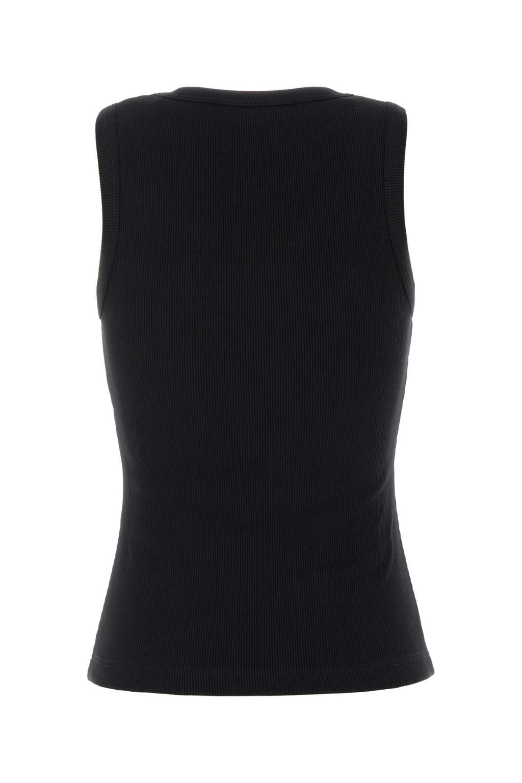 Alexander Mcqueen Women Black Stretch Cotton Tank Top