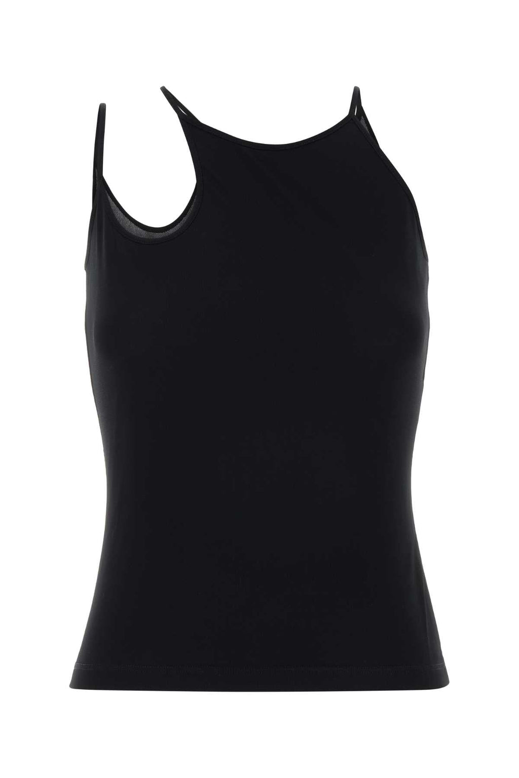 Alexander Mcqueen Women Black Mesh Tank Top