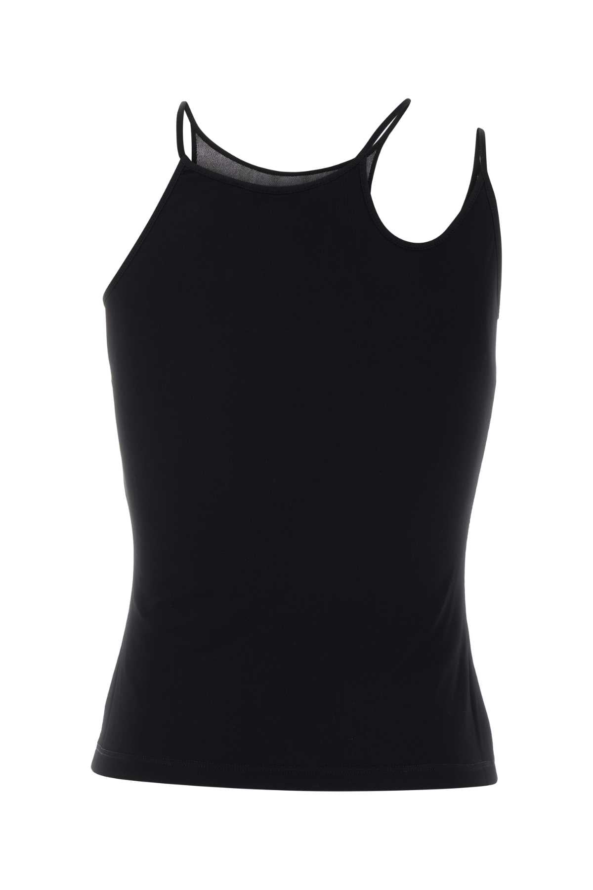 Alexander Mcqueen Women Black Mesh Tank Top