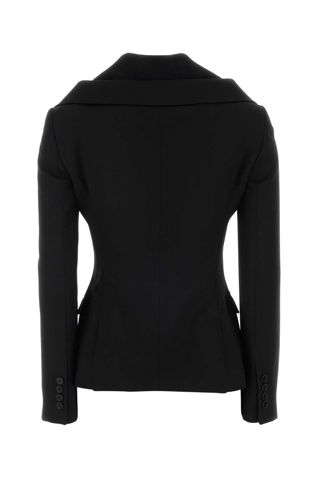 Alexander Mcqueen Women Black Grain De Poudre Blazer