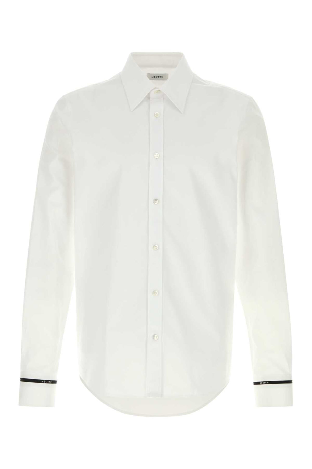 Alexander Mcqueen Men White Poplin Shirt