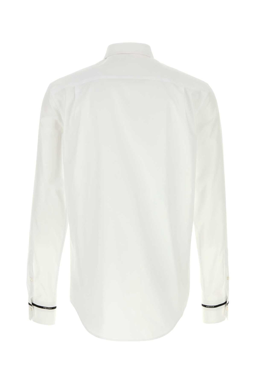 Alexander Mcqueen Men White Poplin Shirt