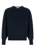 Alexander Mcqueen Men Navy Blue Wool Sweater