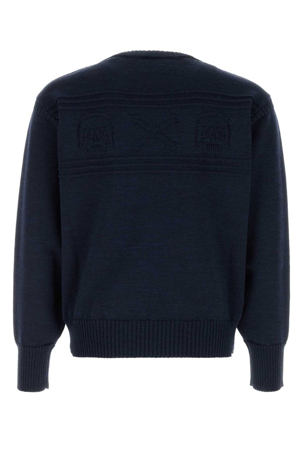Alexander Mcqueen Men Navy Blue Wool Sweater