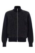 Salvatore Ferragamo Men Navy Blue Wool Cardigan