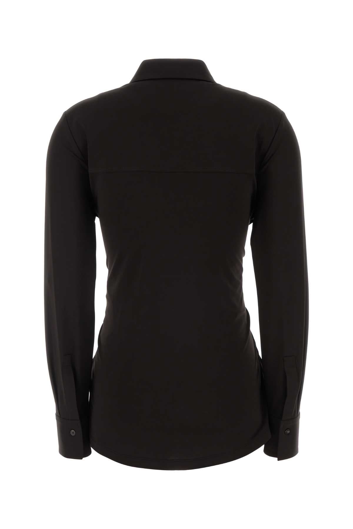 Salvatore Ferragamo Women Dark Brown Stretch Viscose Shirt