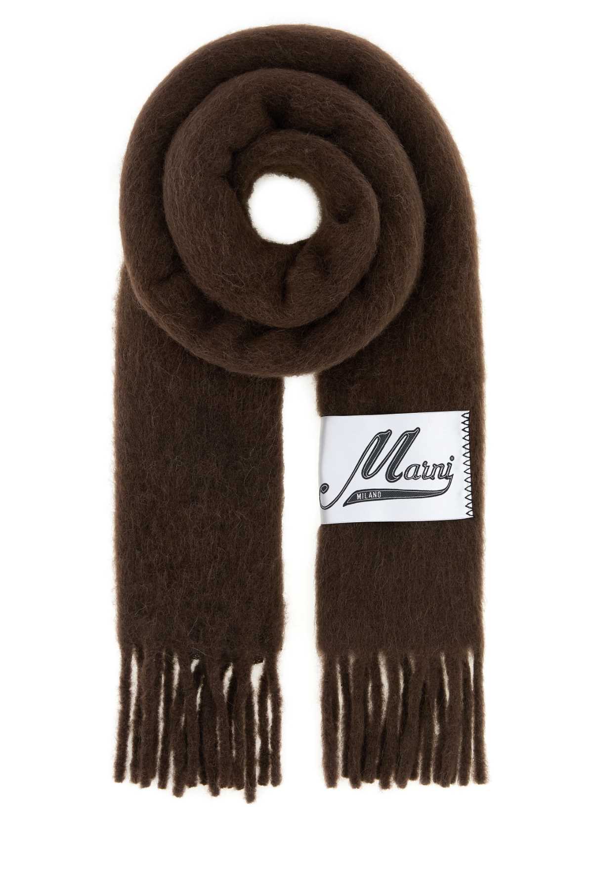 Marni Women Brown Alpaca Blend Scarf