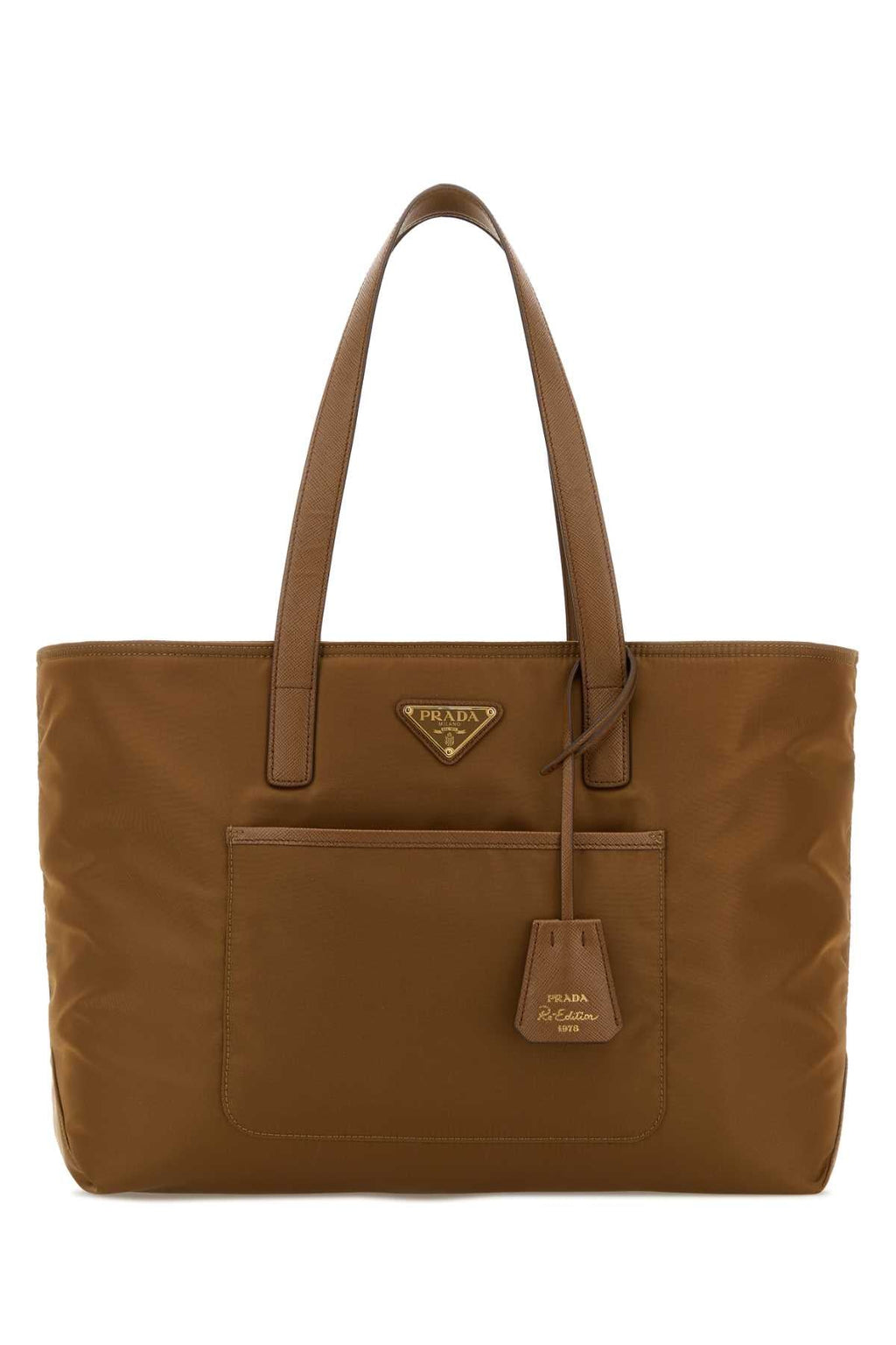Prada Women Brown Re-Nylon Shopping Bag
