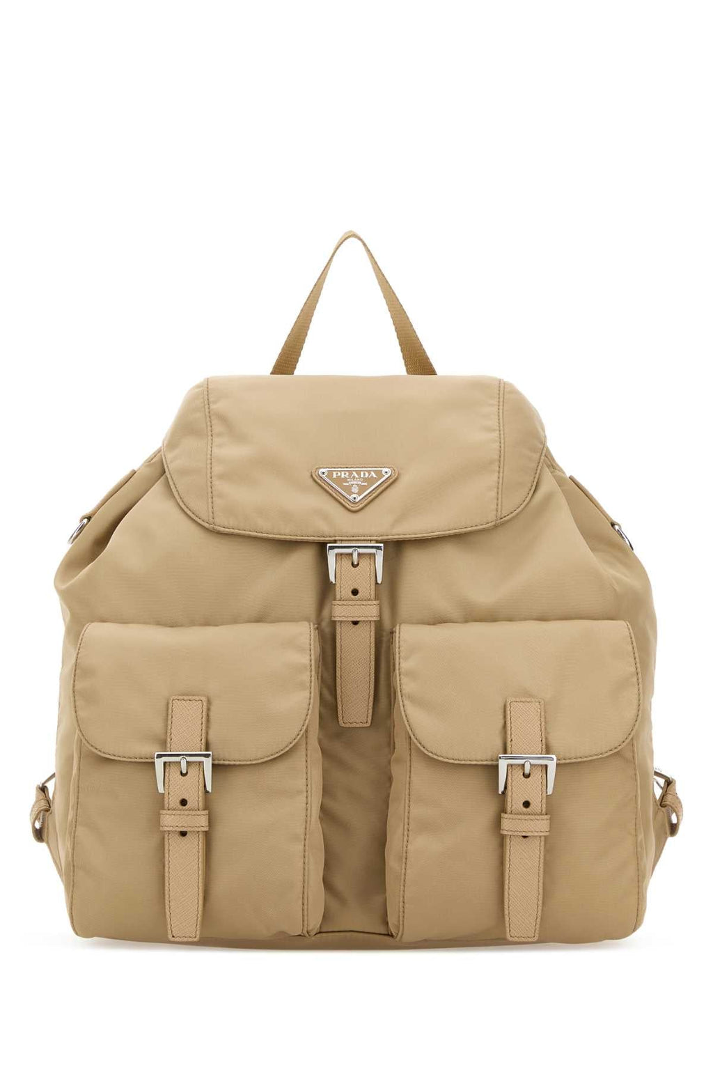 Prada Women Sand Canvas Backpack