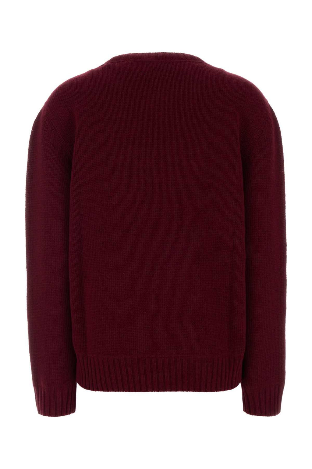 Prada Women Burgundy Wool Blend Sweater