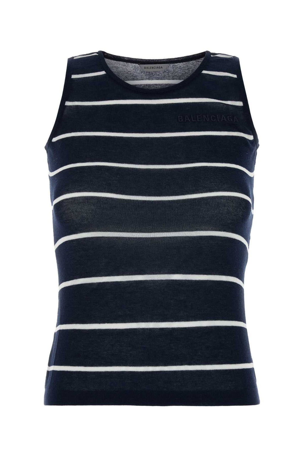 Balenciaga Women Embroidered Knit Tank Top