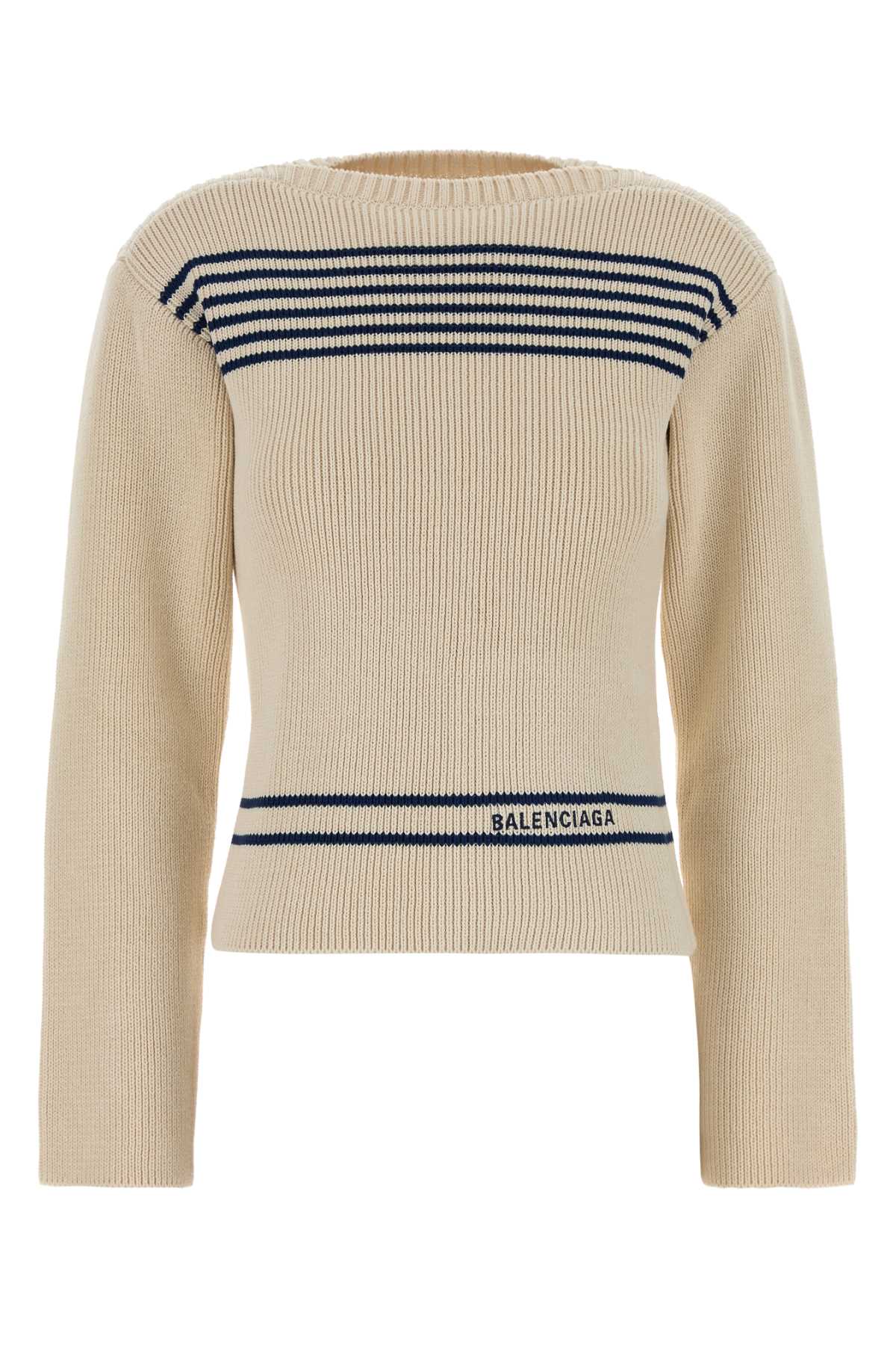 Balenciaga Women Sand Cotton Sweater