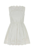 Self Portrait Women White Poplin Mini Dress