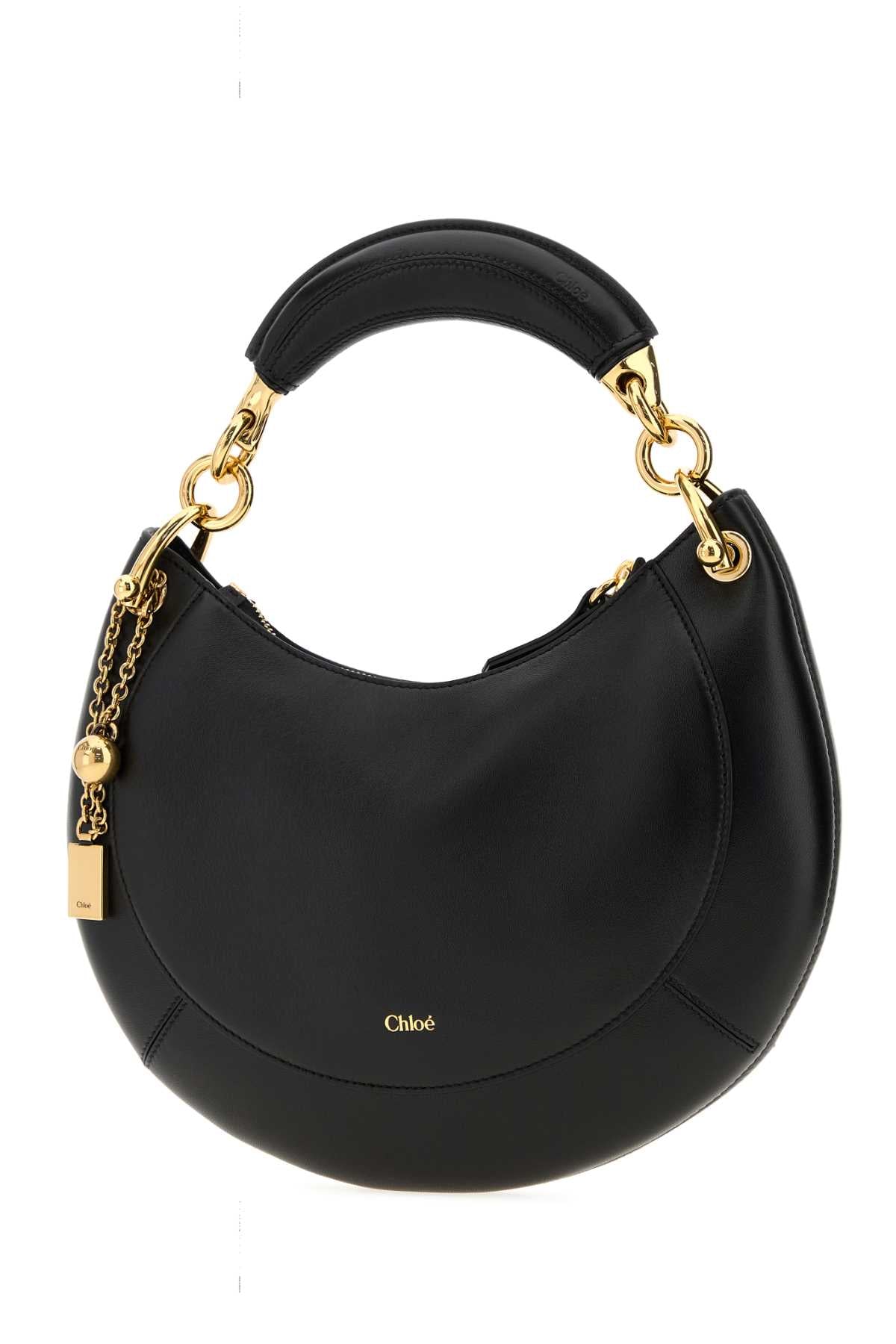 Chloe Women Black Leather Chloe Banana Handbag