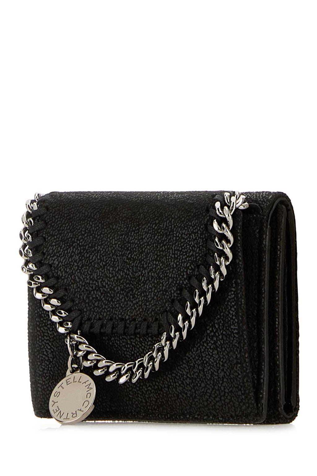 Stella Mccartney Women Black Shaggy Deer Falabella Wallet