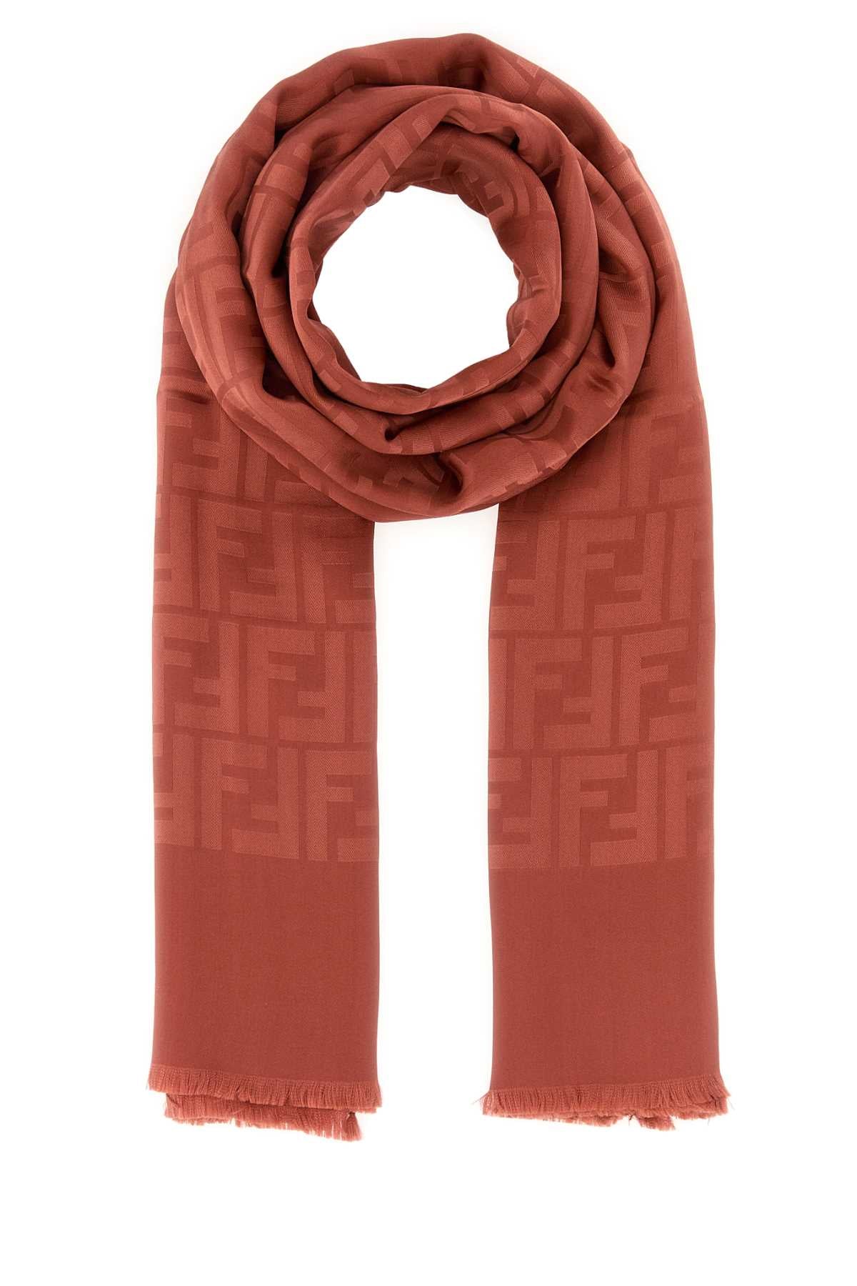 Fendi Women Brick Silk Scarf