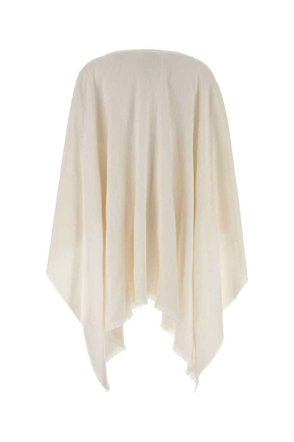 Fendi Women Ivory Wool Blend Cape