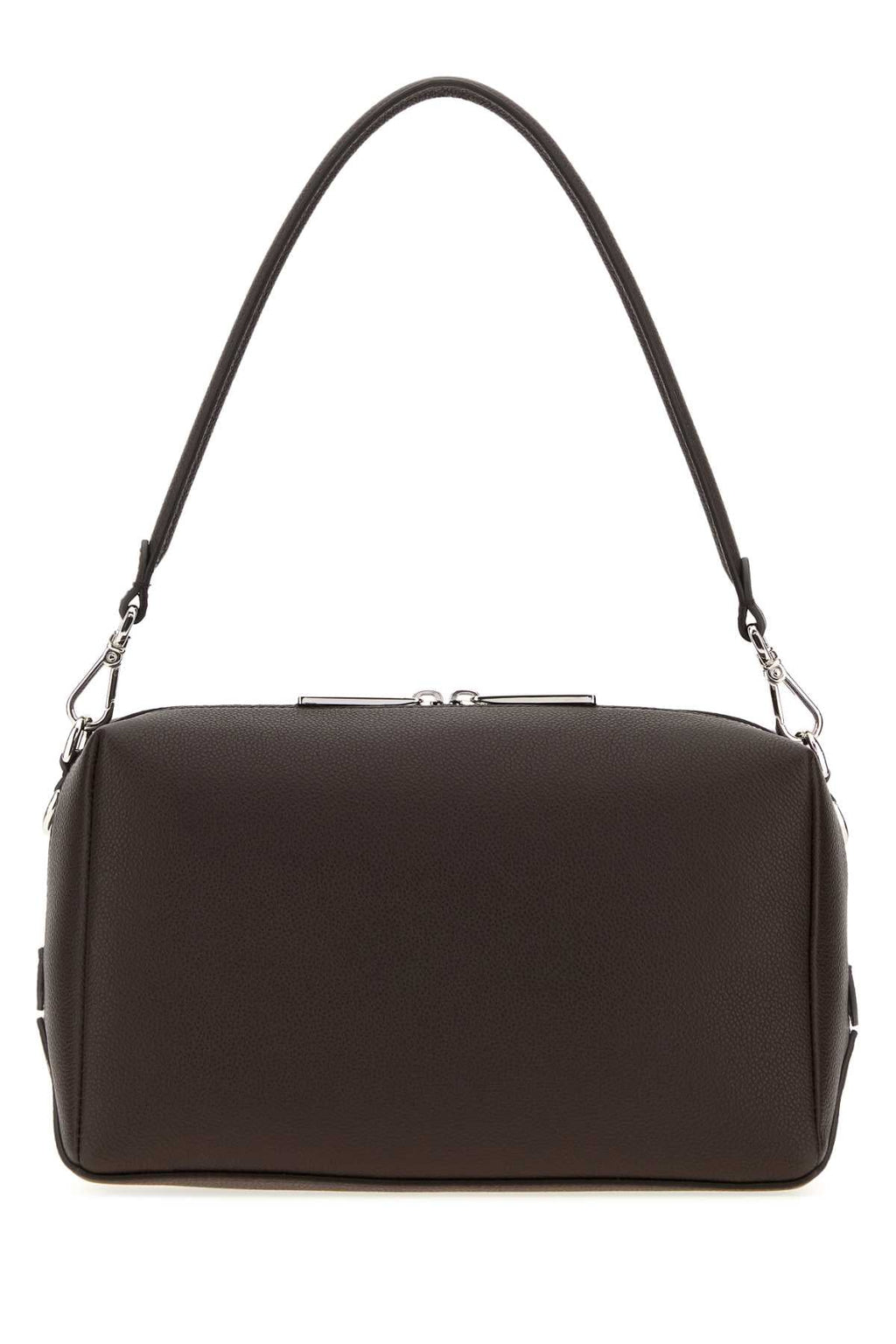 Fendi Men Dark Brown Leather Lui Medium Shoulder Bag