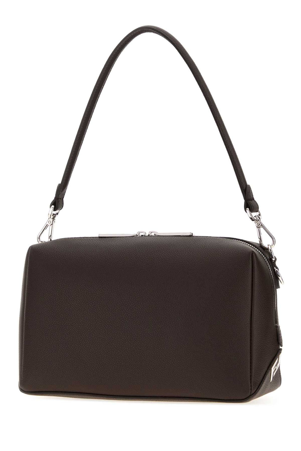 Fendi Men Dark Brown Leather Lui Medium Shoulder Bag