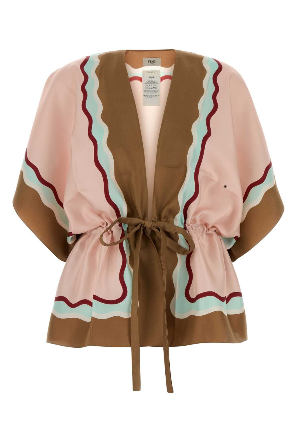 Fendi Women Printed Silk Poncho