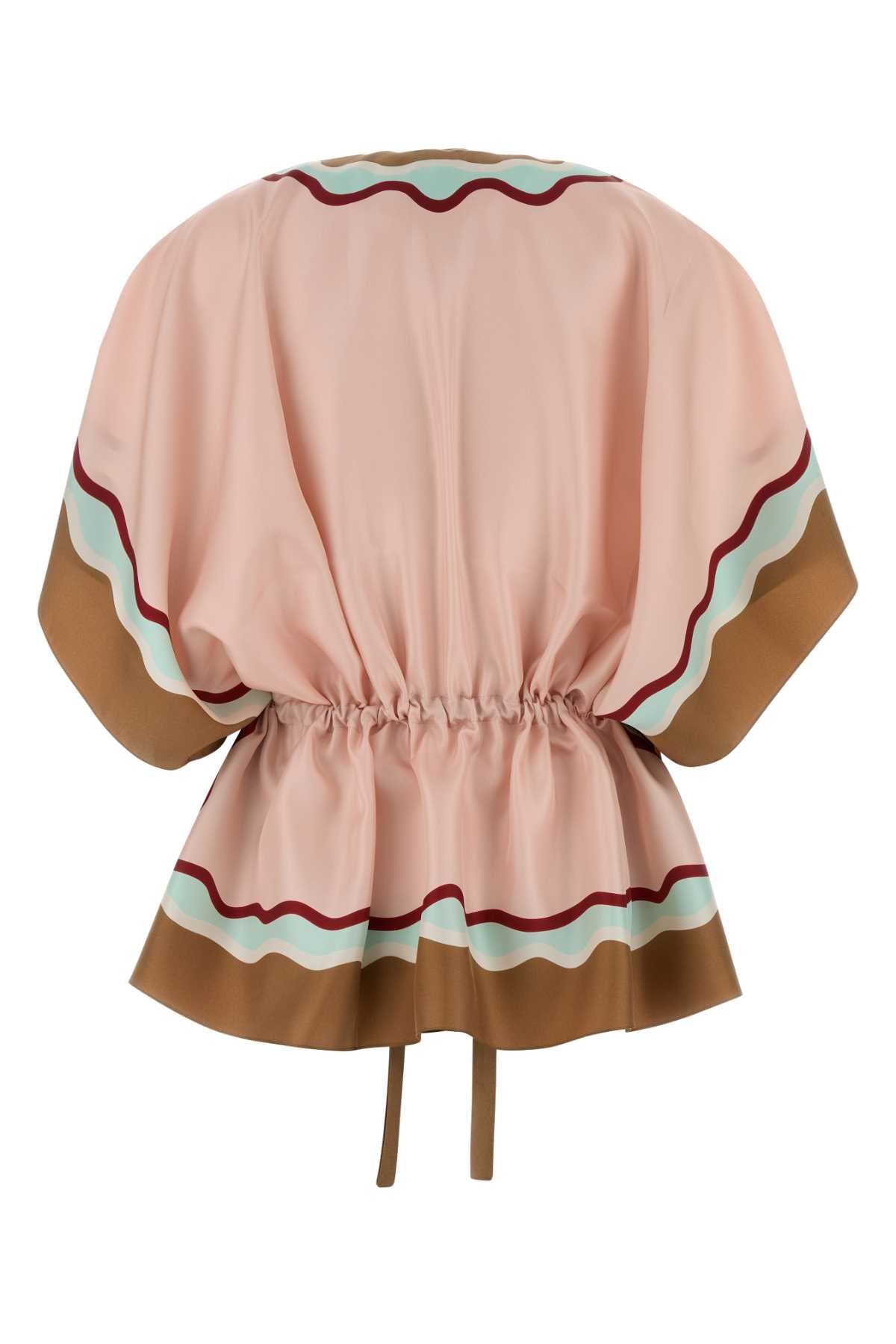 Fendi Women Printed Silk Poncho