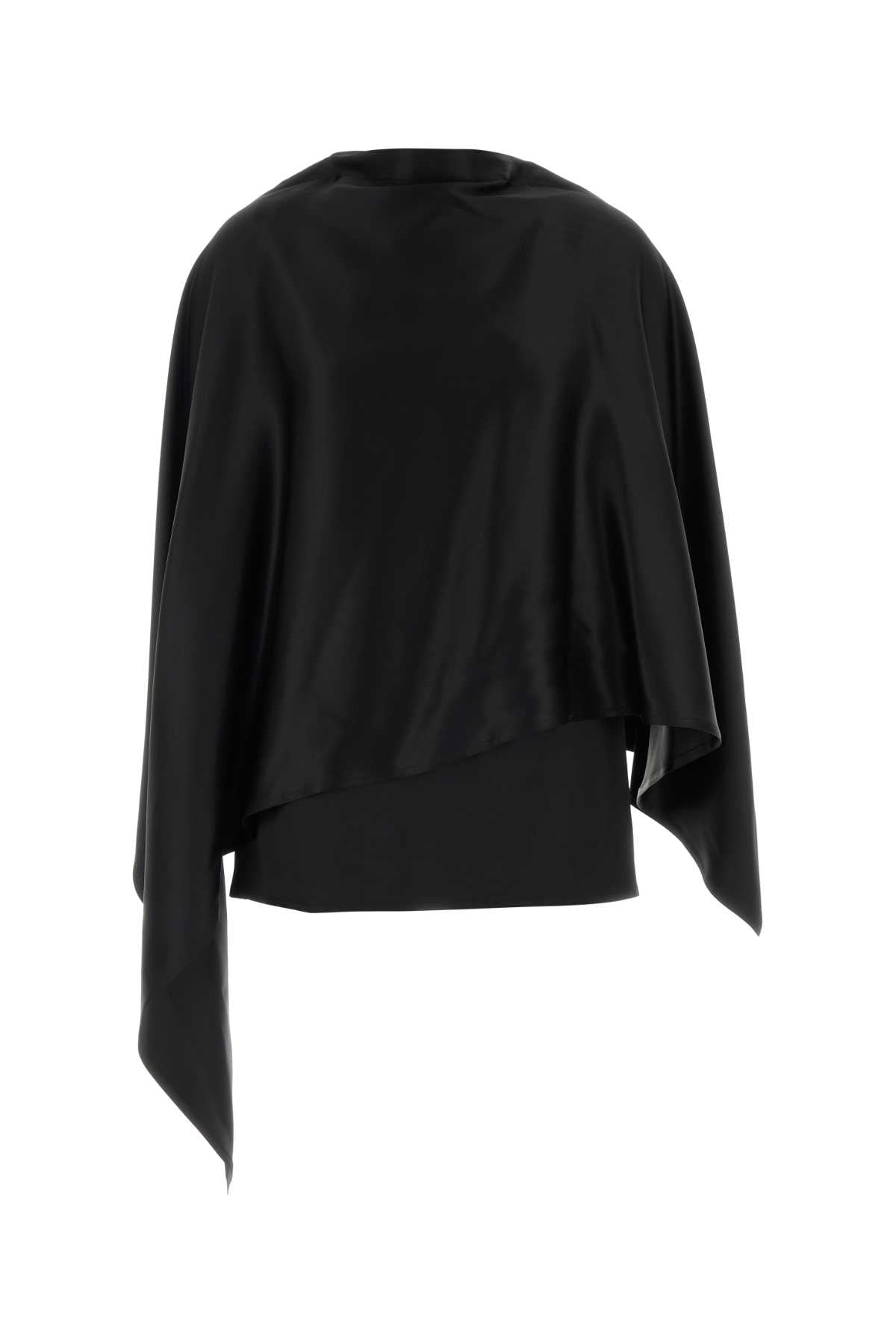 Bottega Veneta Women Black Satin Top