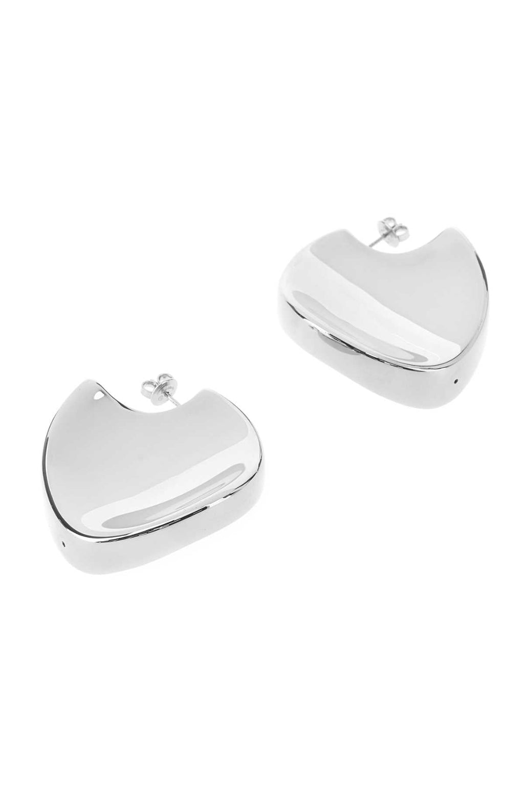 Bottega Veneta Women Silver Large Disc Earrings