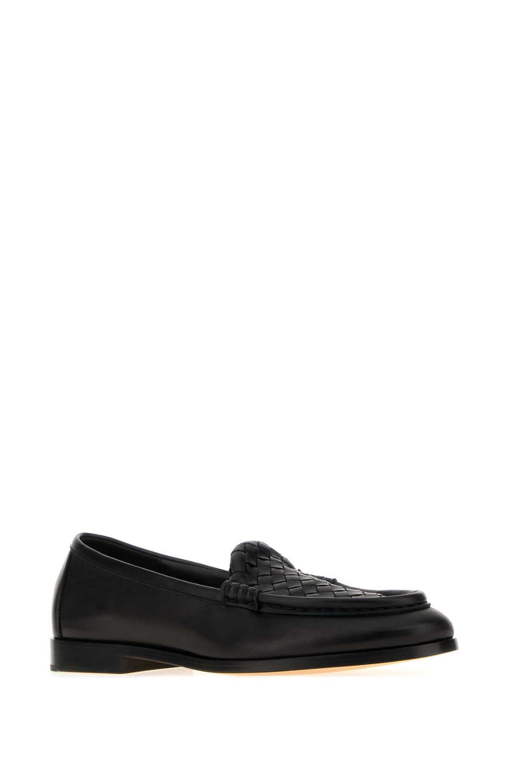 Bottega Veneta Women Black Leather Silenzio Loafers