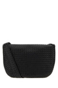 Bottega Veneta Men Black Leather Crossbody Bag
