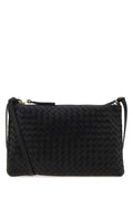 Bottega Veneta Women Black Leather Small Clutch